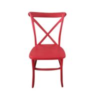 Vintage red PP Resin X Back Chair